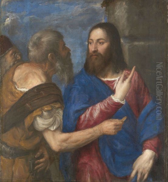 The Tribute Money Oil Painting by Titian