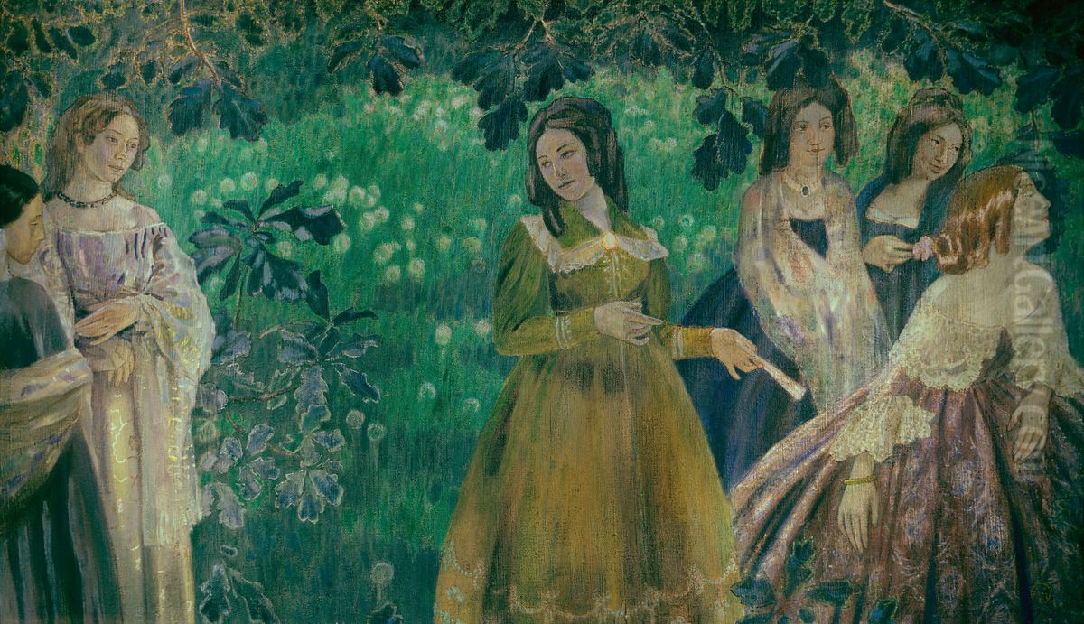 The Emerald Necklace Oil Painting by Victor Borisov-Musatov