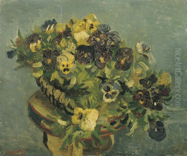 Mand met viooltjes Oil Painting by Vincent Van Gogh
