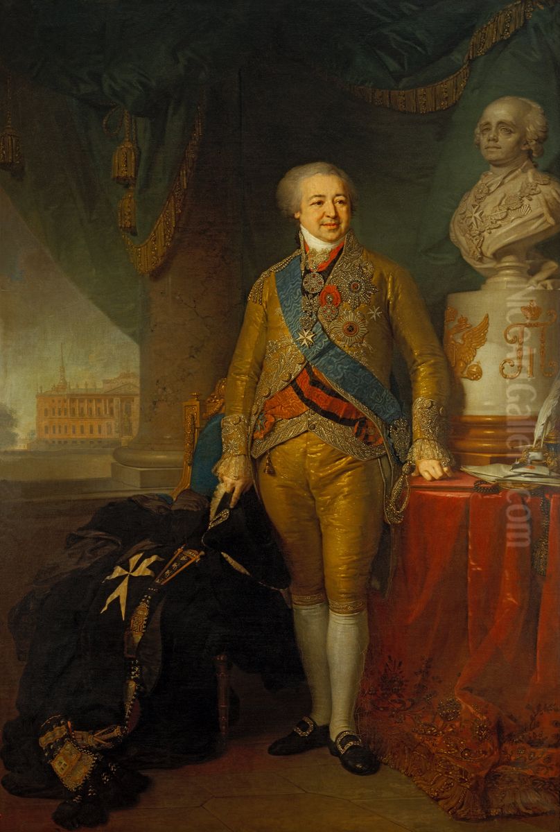 Portrait of Prince A.B.Kurakin Oil Painting by Vladimir Borovikovsky