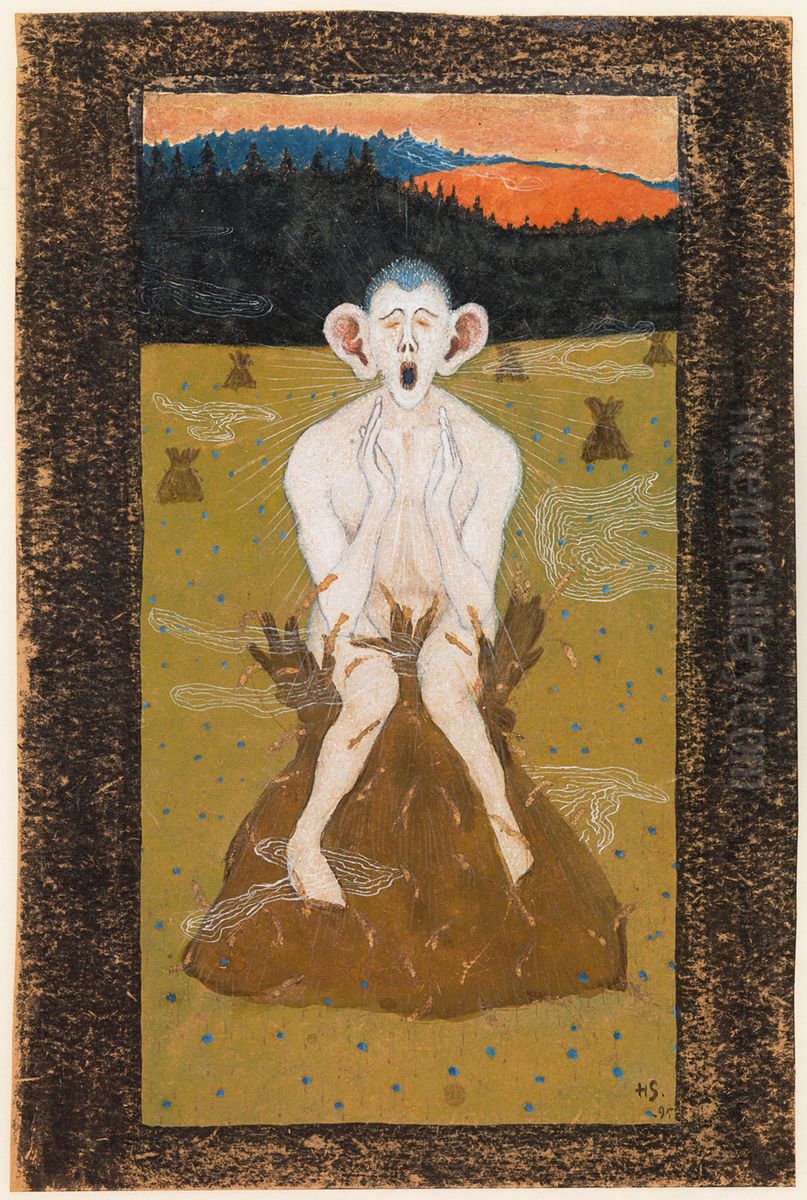 Frost Oil Painting by Hugo Simberg