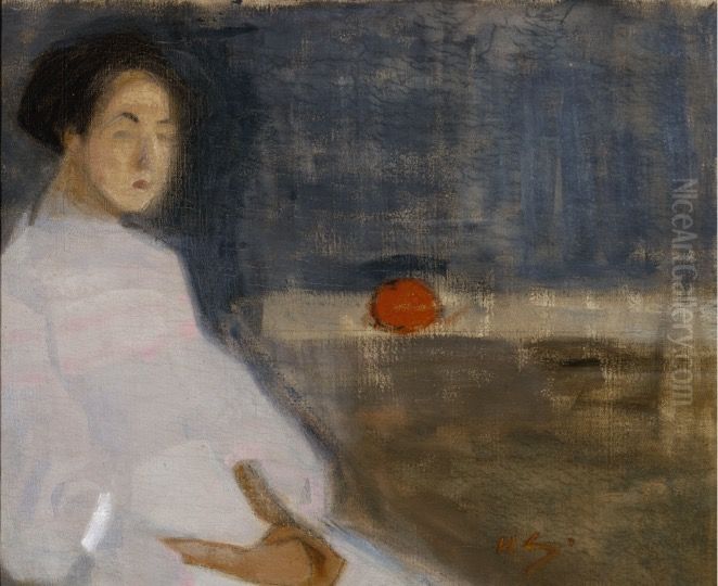 Costume Picture I Oil Painting by Helene Schjerfbeck