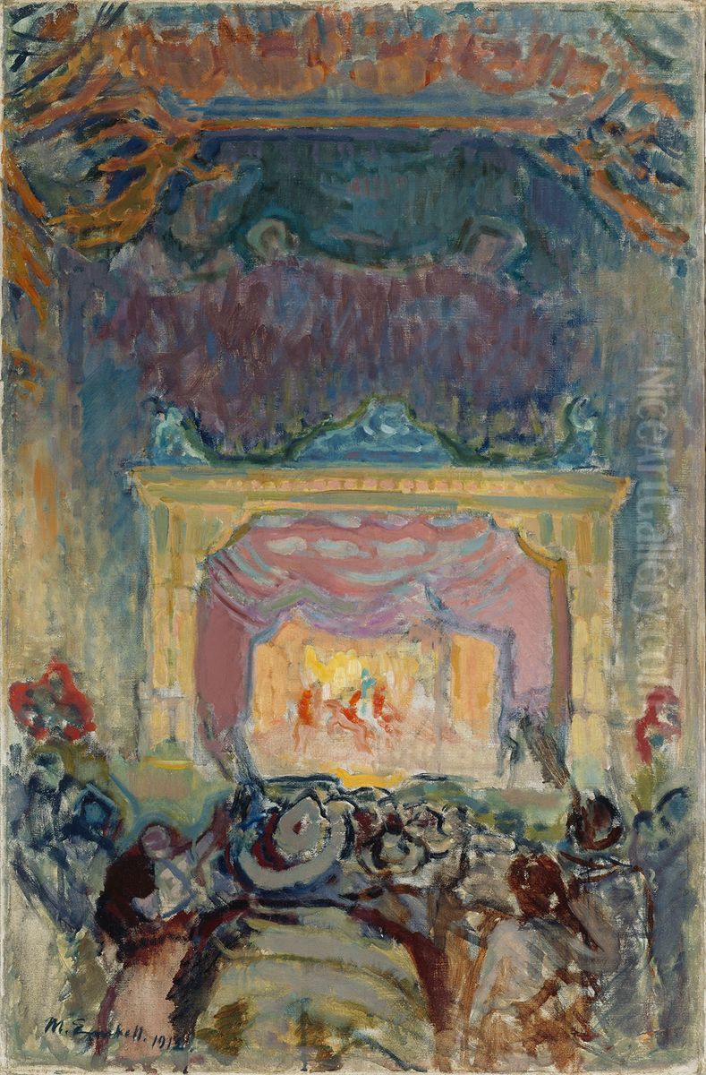 Varieteeteatteri Pariisissa Oil Painting by Magnus Enckell