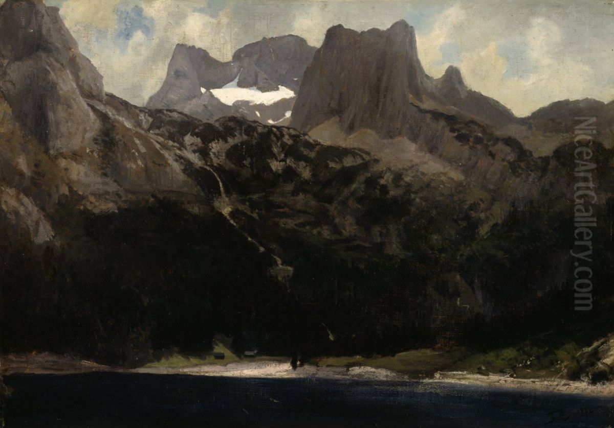 Alpine Lake Oil Painting by Fanny Churberg