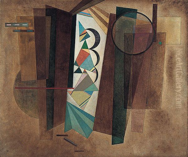 Development in Brown Oil Painting by Wassily Kandinsky