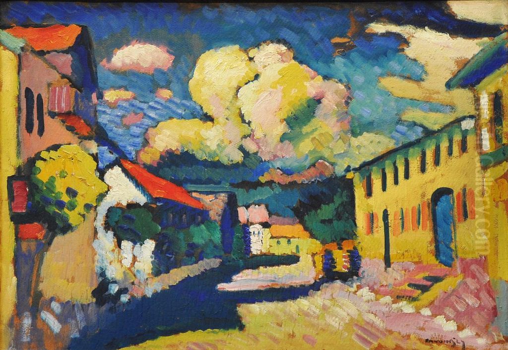 Murnau, A Village Street Oil Painting by Wassily Kandinsky