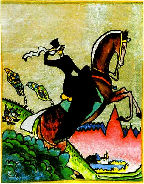 A Riding Amazon Oil Painting by Wassily Kandinsky