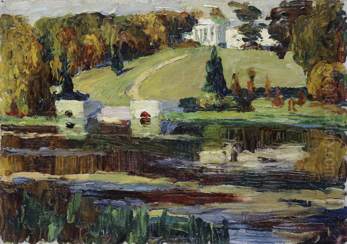 Skizze fur Achtyrka - Herbst Oil Painting by Wassily Kandinsky