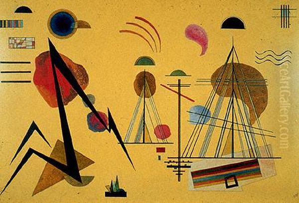 Line Spot Oil Painting by Wassily Kandinsky