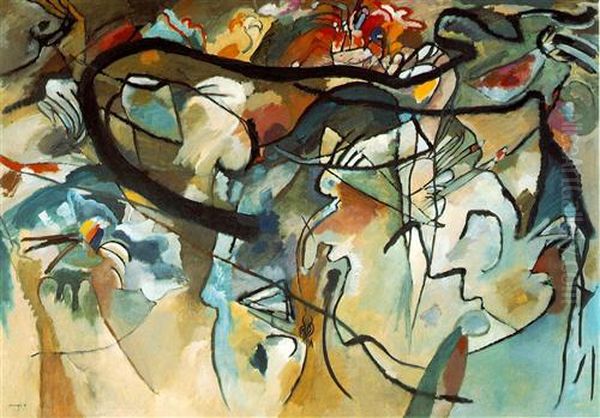 Composition V Oil Painting by Wassily Kandinsky