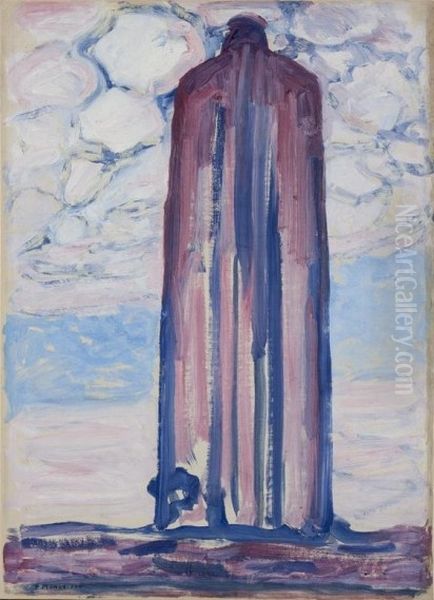Vuurtoren bij Westkapelle Oil Painting by Piet Mondrian