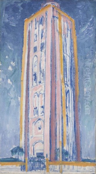 Lighthouse near Westkapelle Oil Painting by Piet Mondrian
