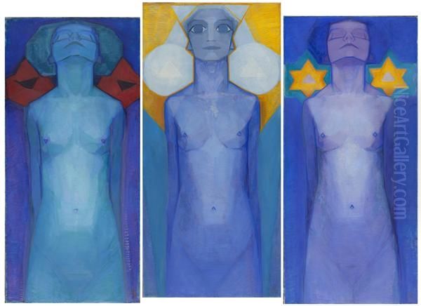 Evolutie Oil Painting by Piet Mondrian