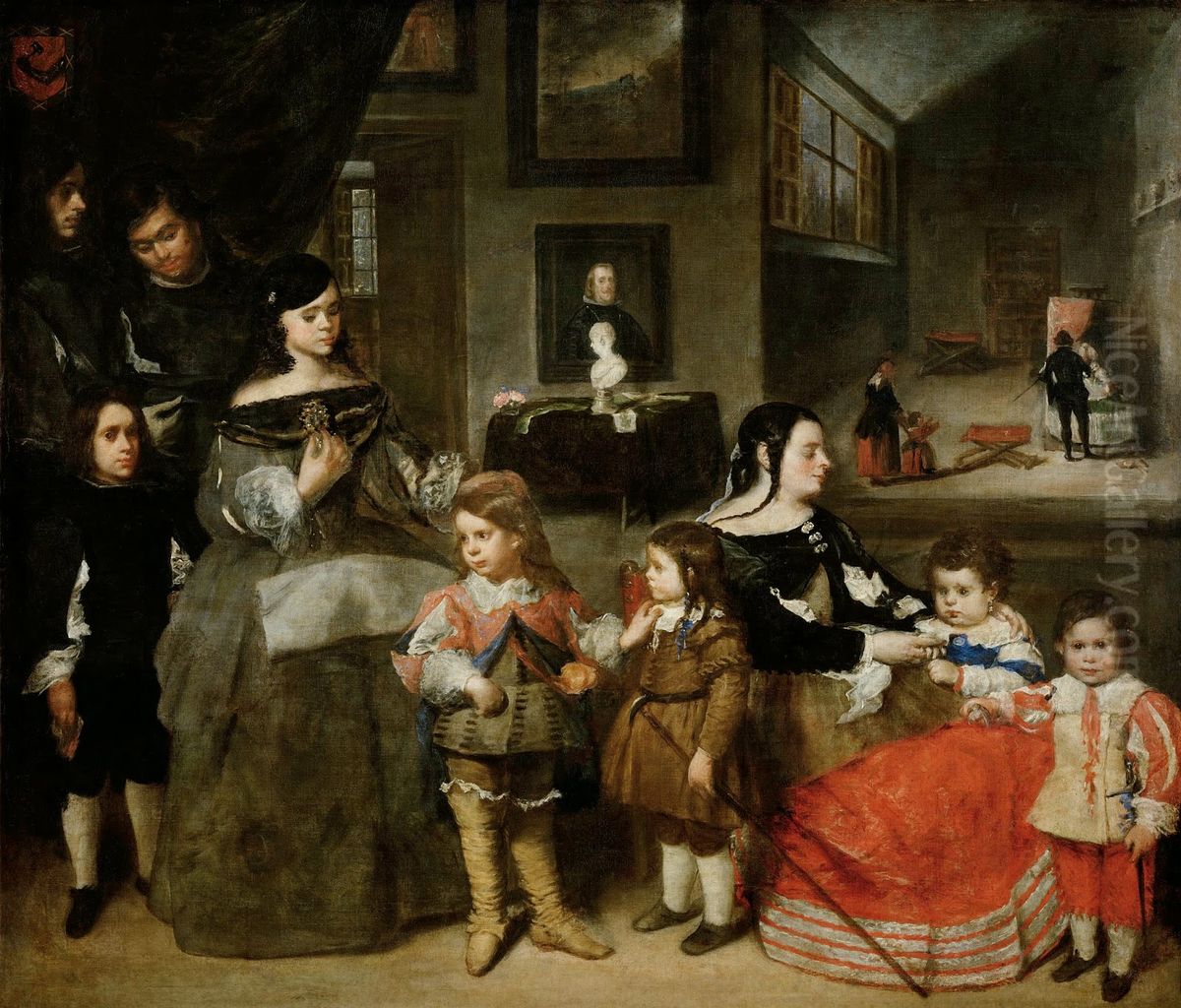 Familie des Kunstlers Oil Painting by Juan Bautista Martinez del Mazo