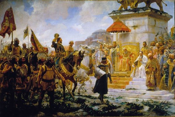 Entrada de Roger de Flor en Constantinopla Oil Painting by Jose Moreno Carbonero