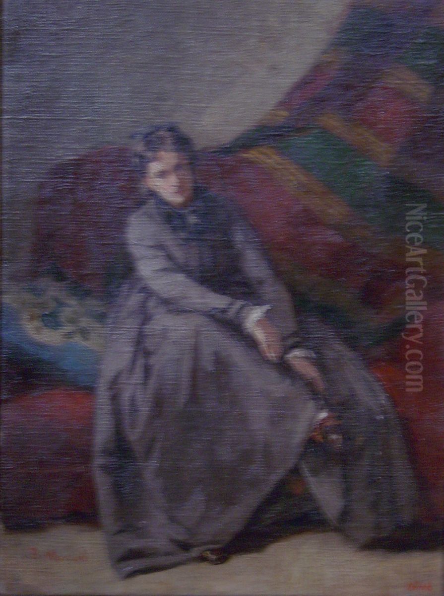 Retrat. Teresita Oil Painting by Benet Mercade
