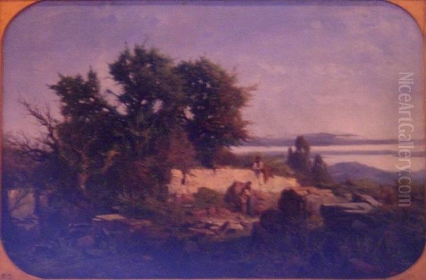 Paisatge catala Oil Painting by Jose Armet Portanell