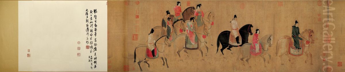 Spring outing Oil Painting by Zhang Xuan Spring outing Oil Painting by Zhang Xuan