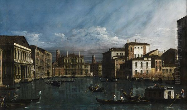 Le Grand Canal a Venise Oil Painting by Bernardo Bellotto
