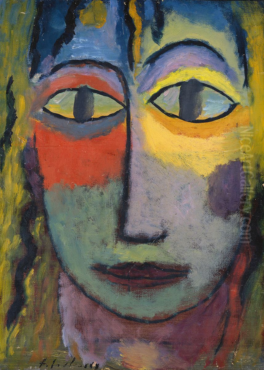 Medusa Oil Painting by Alexei Jawlensky Medusa Oil Painting by Alexei Jawlensky
