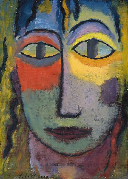 Medusa Oil Painting by Alexei Jawlensky