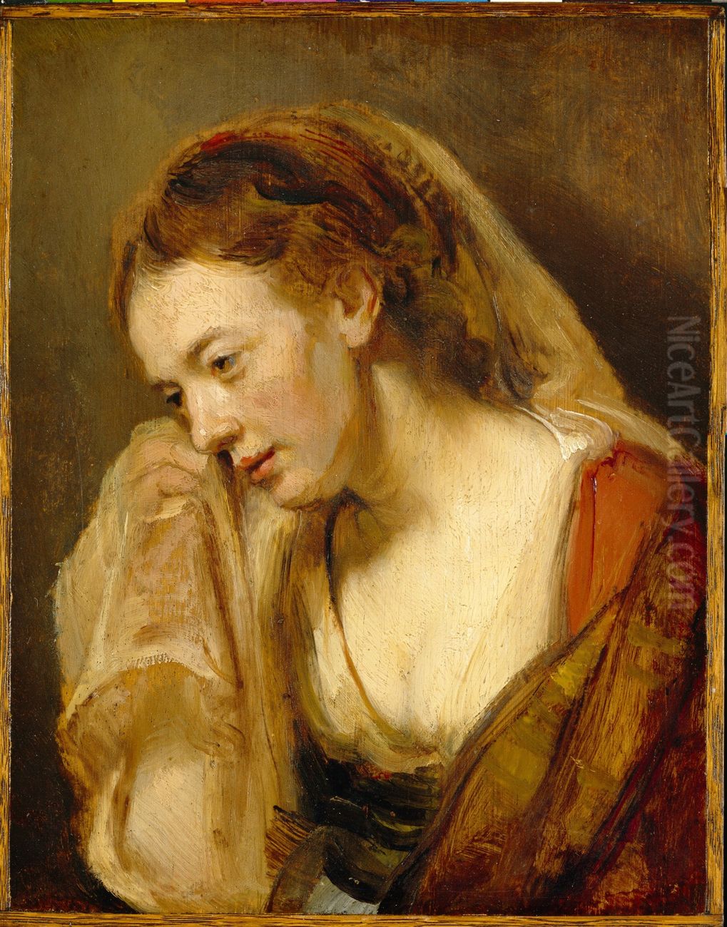A woman weeping Oil Painting by Rembrandt