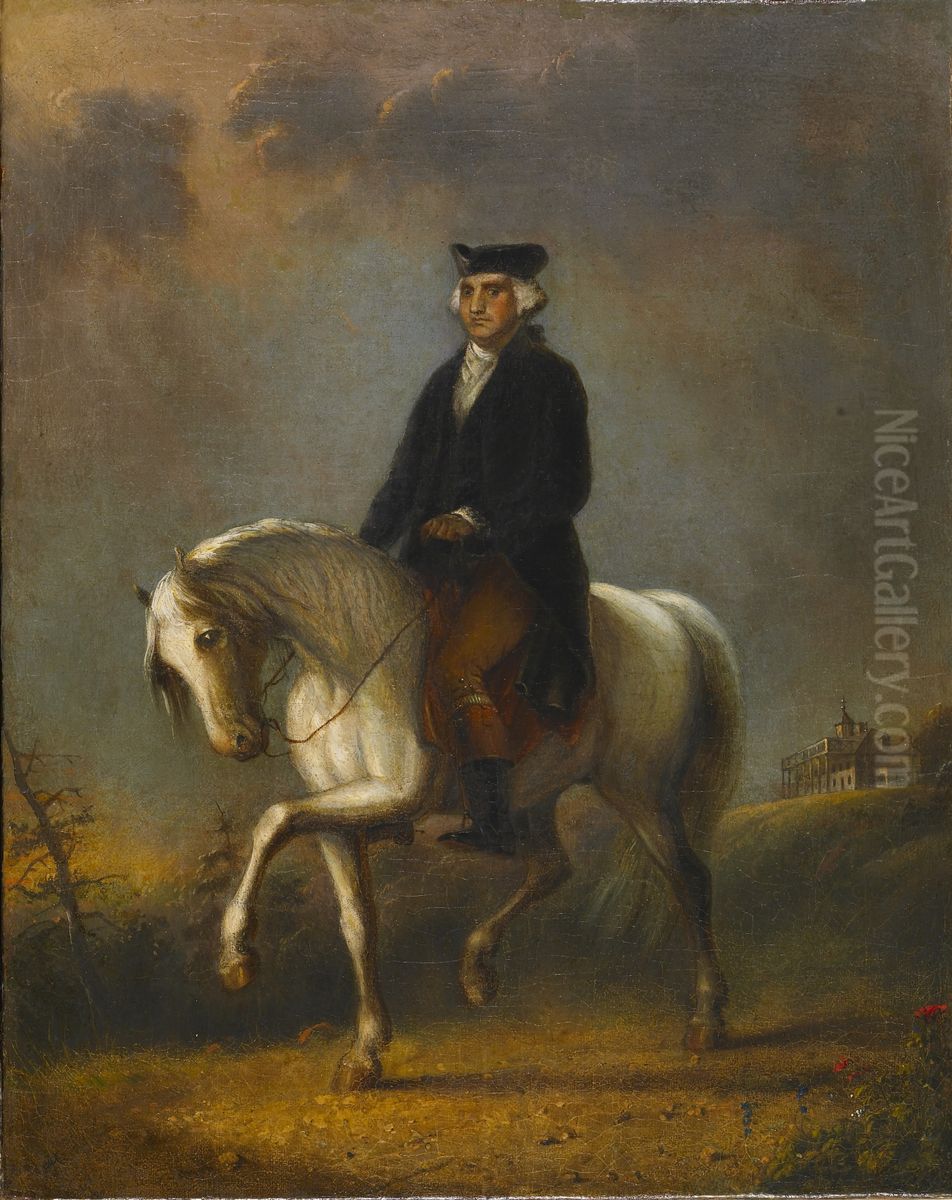 George Washington at Mount Vernon Oil Painting by Alfred Jacob Miller