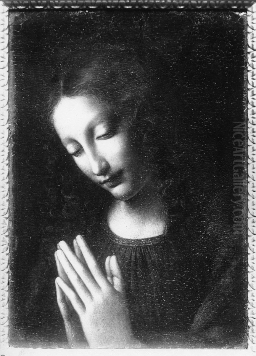 Madonna in Prayer Oil Painting by Bernardino Butinone