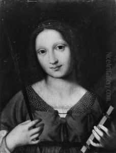 St. Catherine Holding a Palm and a Book