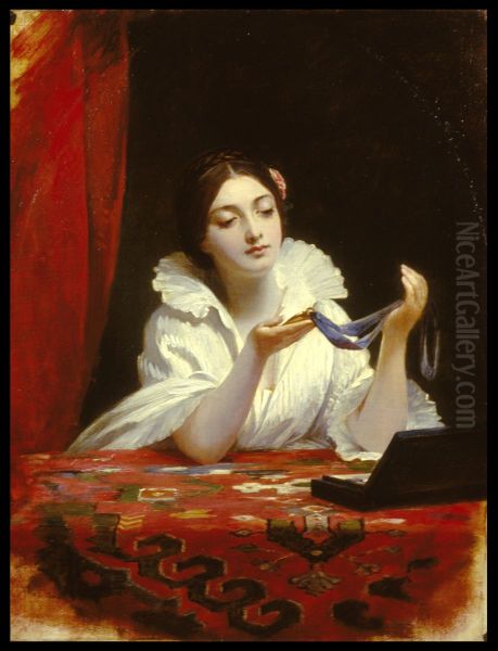 The Miniature Oil Painting by Charles Robert Leslie