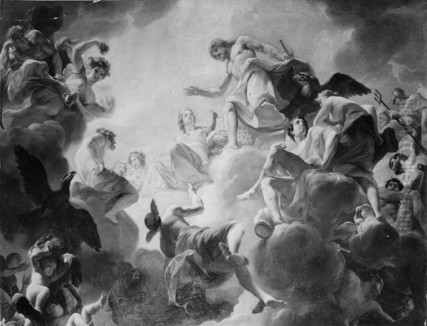 The Apotheosis of Hercules Oil Painting by Cristoforo Unterperger