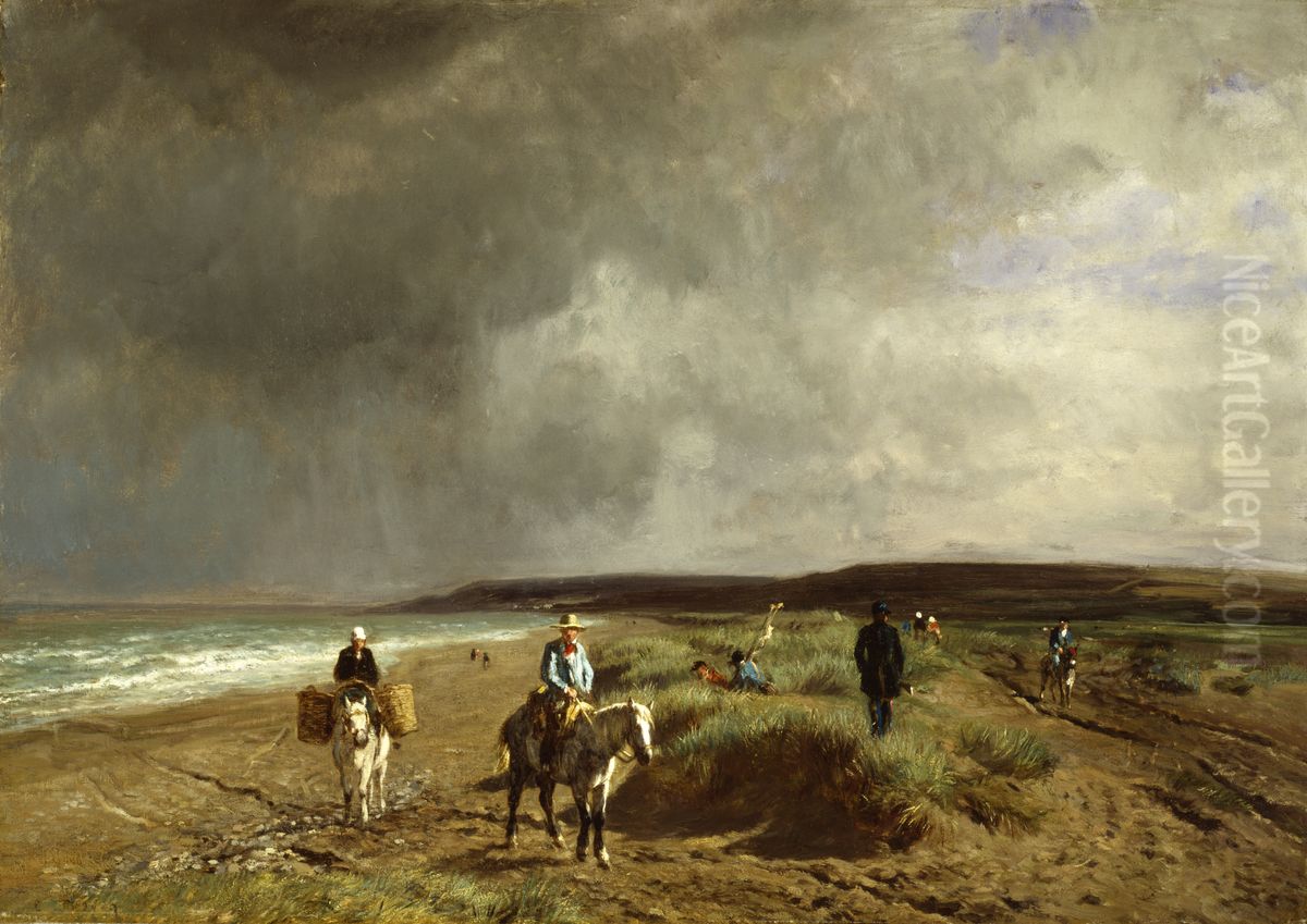 Coast near Villers Oil Painting by Constant Troyon