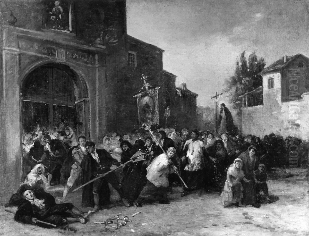 The Procession Oil Painting by Lucas Velazquez