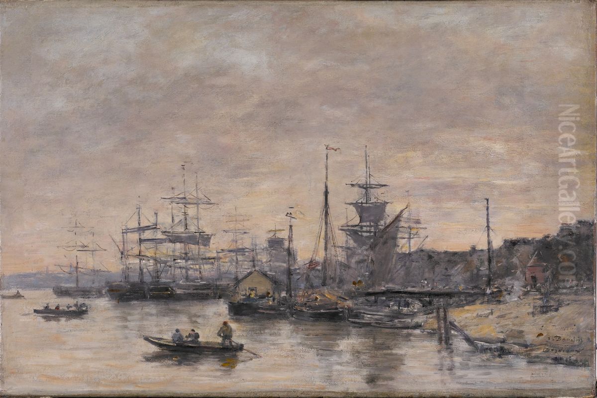Bordeaux, the Harbor Oil Painting by Eugene Louis Boudin