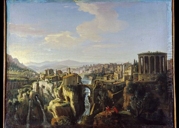 View of Tivoli Oil Painting by (circle of) Wittel, Gaspar van (Vanvitelli)
