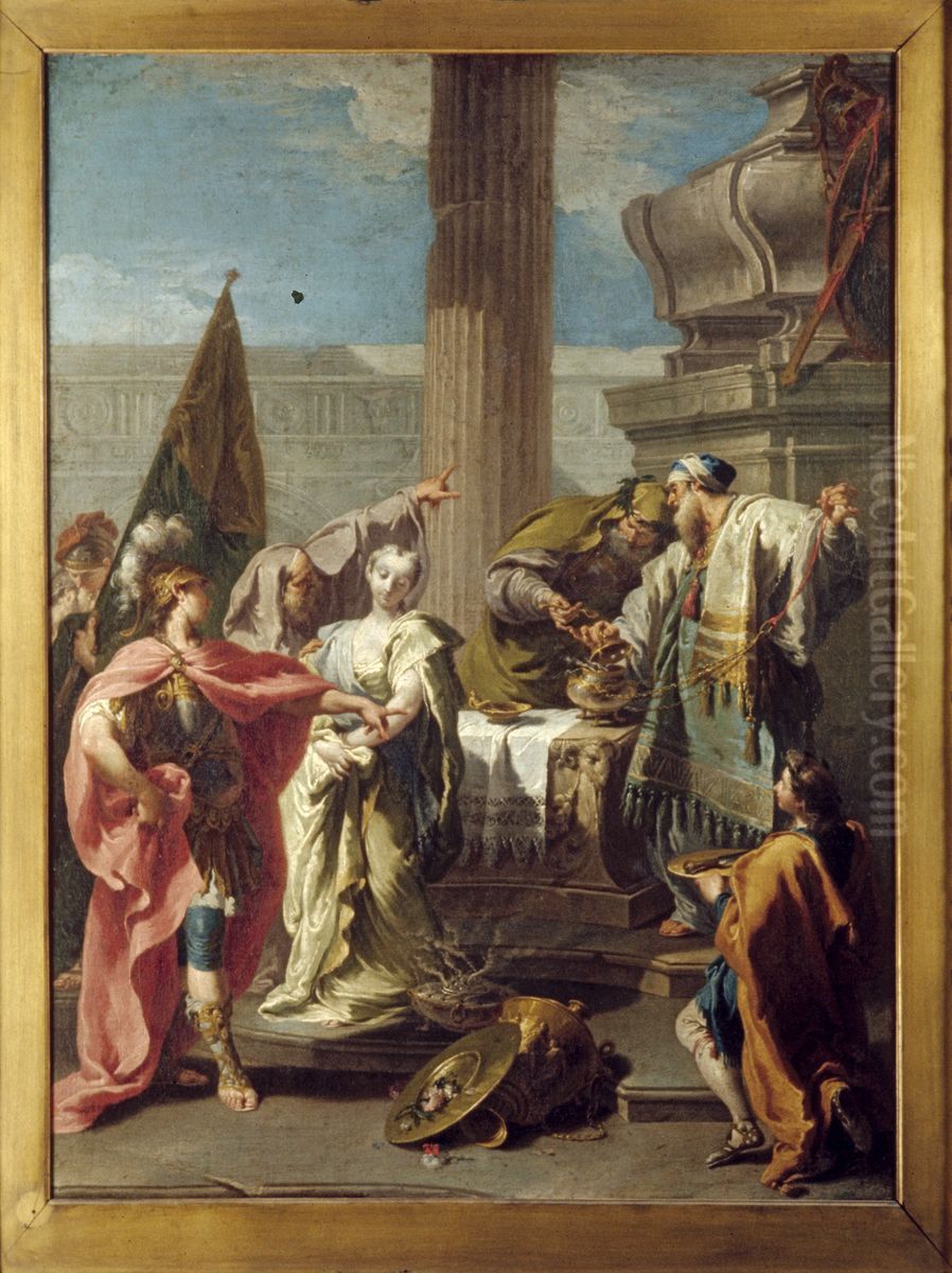 The Sacrifice of Polyxena at the Tomb of Achilles Oil Painting by Giambattista Pittoni