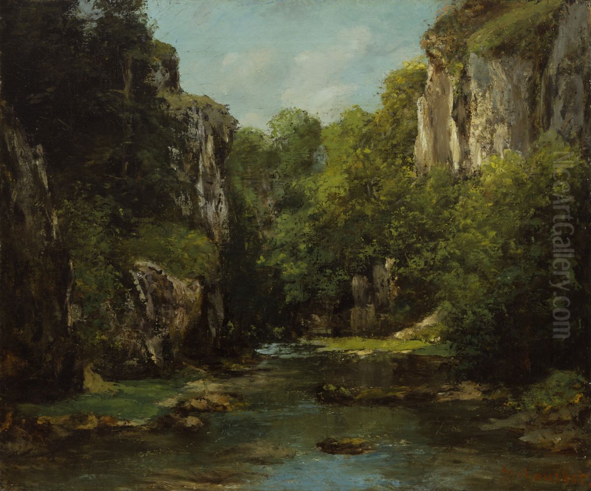 The Stream of the Black Well Oil Painting by Gustave Courbet