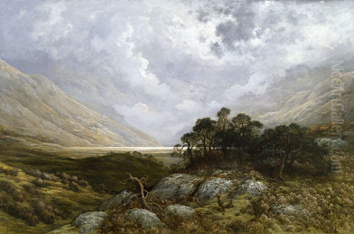 Landscape in Scotland Oil Painting by Gustave Dore