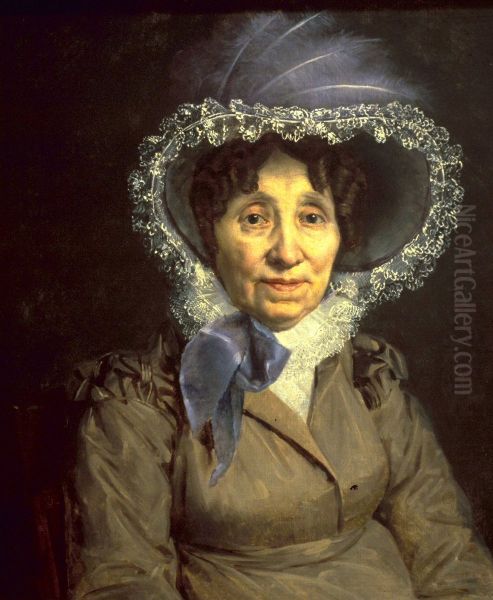 Portrait of an Elderly Lady Oil Painting by Jacques-Louis David
