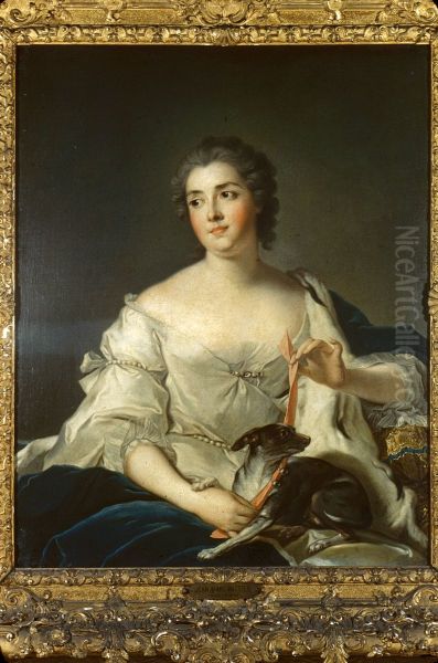 Portrait Of Marquise D'Argenson Oil Painting by Jean-Marc Nattier