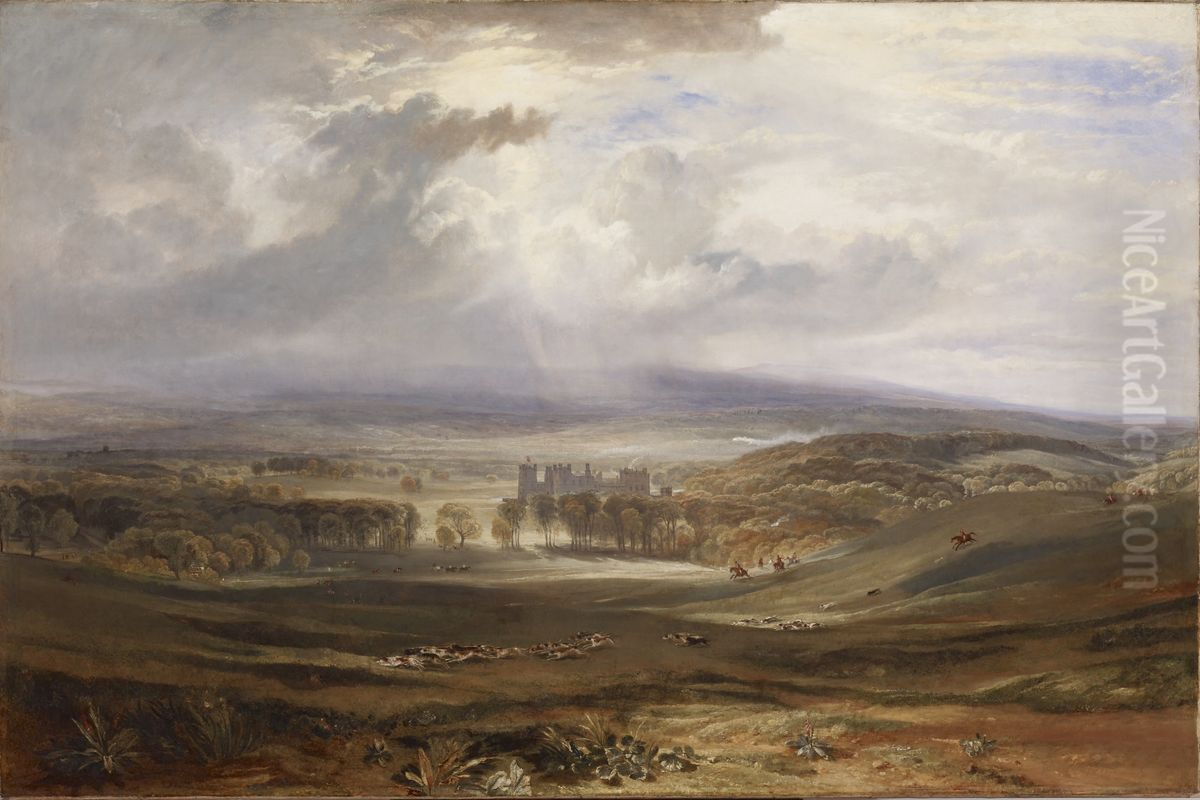Raby Castle, the Seat of the Earl of Darlington Oil Painting by J. M. W. Turner