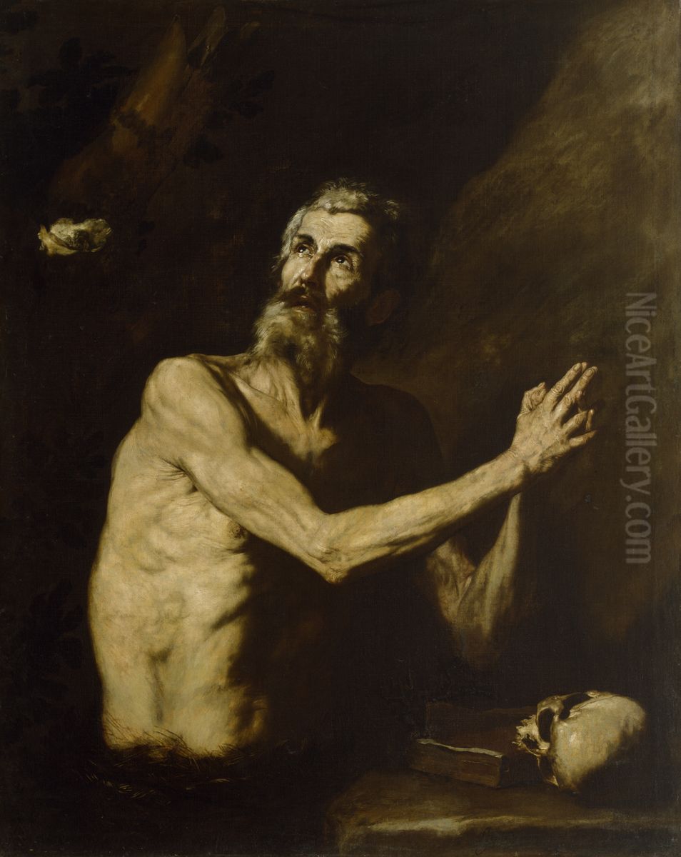 Saint Paul the Hermit Oil Painting by Jusepe de Ribera