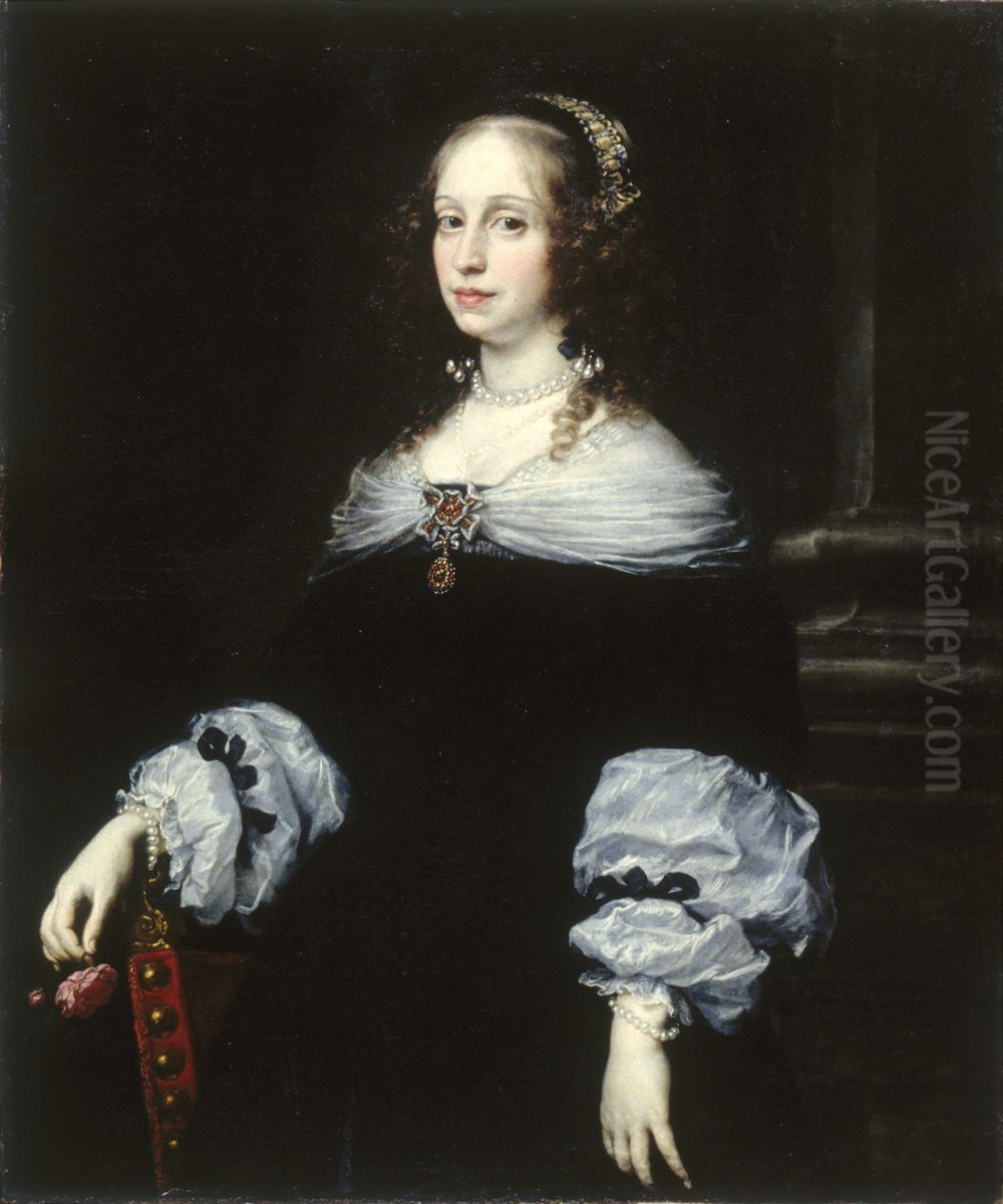 Portrait of Countess Teresa Dudley di Carpegna Oil Painting by Justus Sustermans