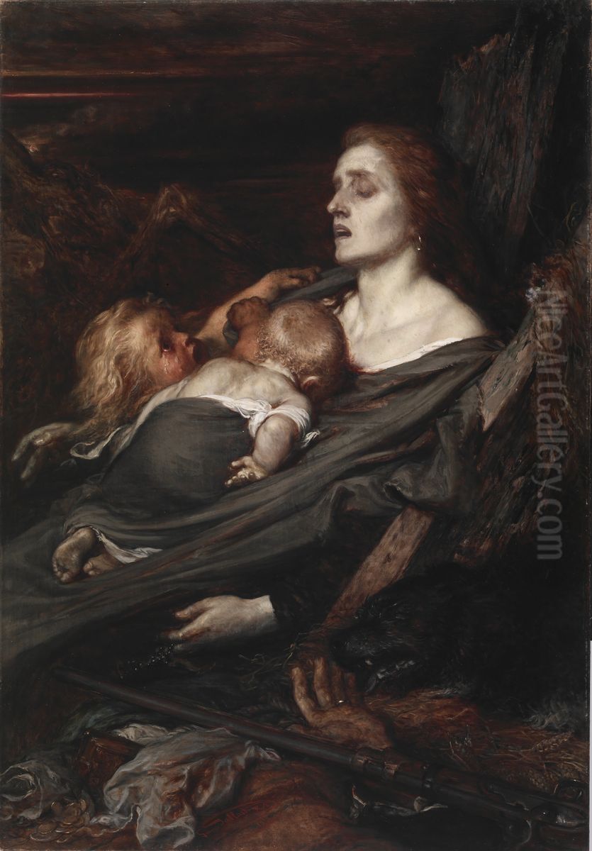 War Oil Painting by Louis Gallait