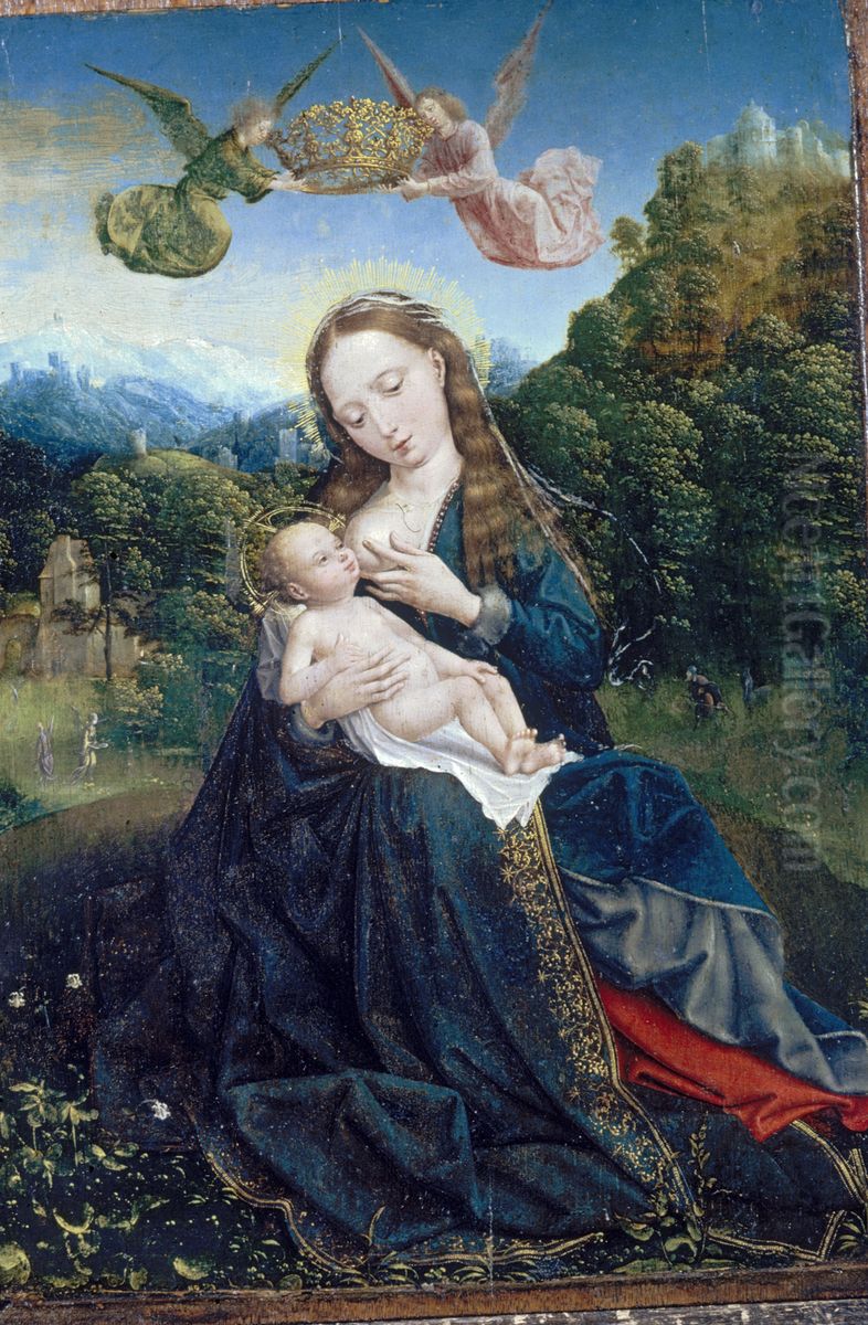 Rest on the Flight into Egypt Oil Painting by Master of the Mansi Magdalen