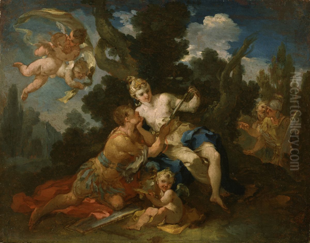 Rinaldo and Armida Oil Painting by Michele Rocca