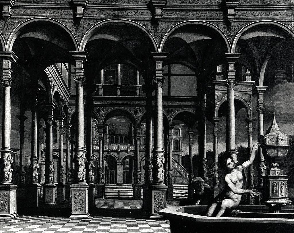David and Bathsheba Oil Painting by Paris Bordone