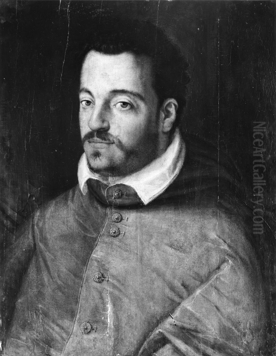 Cardinal Ferdinand de' Medici (1549-1609) Oil Painting by Scipione Pulzone