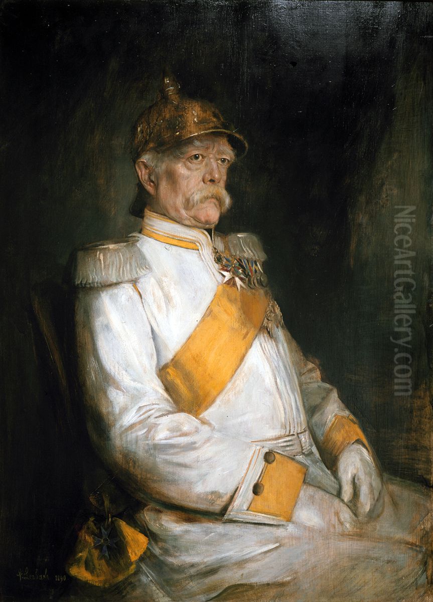 Portrait of Otto Eduard Leopold von Bismarck Oil Painting by Lenbach Franz Von