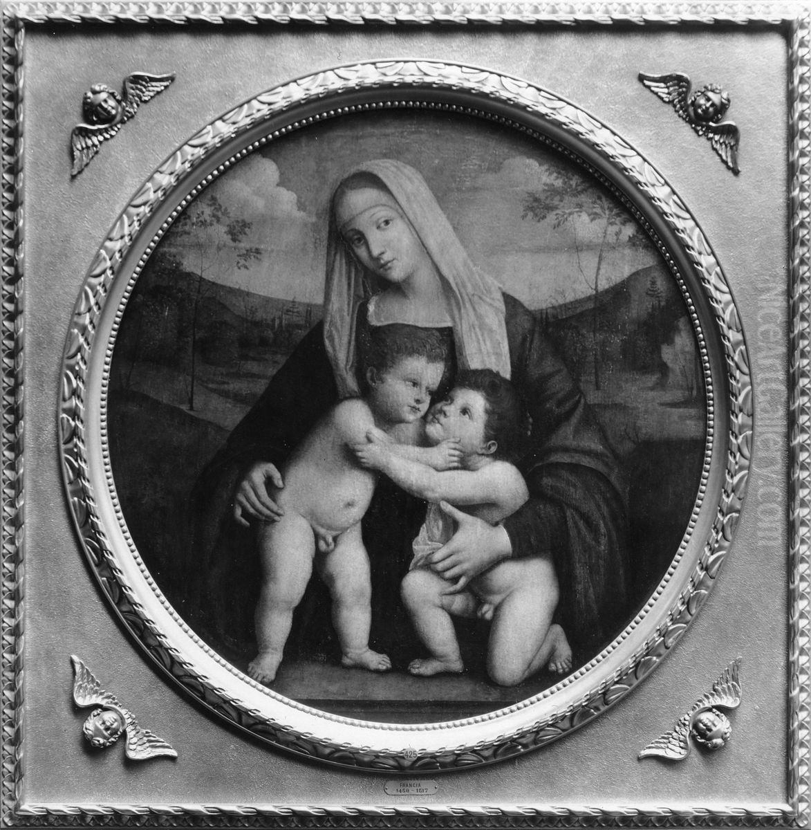 Madonna and Child and St. John the Baptist Oil Painting by Piero Di Cosimo